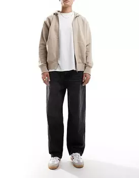 Pull&Bear – черные потертые джинсы-скейтеры