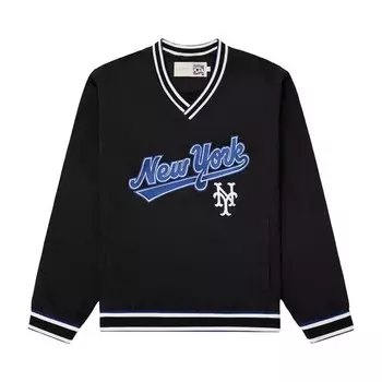 Пуловер Aim Leon Dore x New York Mets Nylon V-Neck Pullover Jet Black, черный
