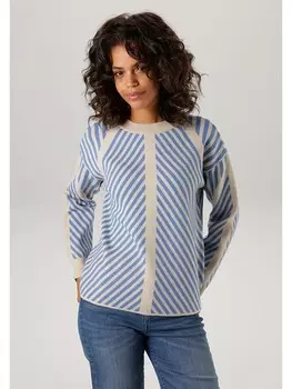 Пуловер Aniston Pullover, цвет Hellblau/Beige