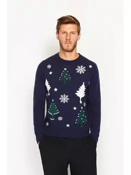 Пуловер ASSUILI Pullover, темно-синий