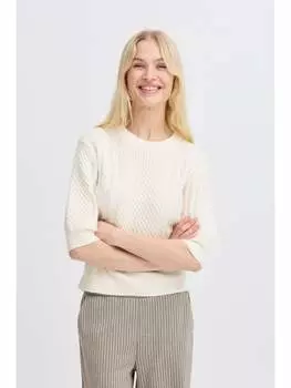 Пуловер b.young Strickpullover, белый