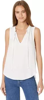 Пуловер bella dahl Sleeveless Shirred Neck Pullover, белый
