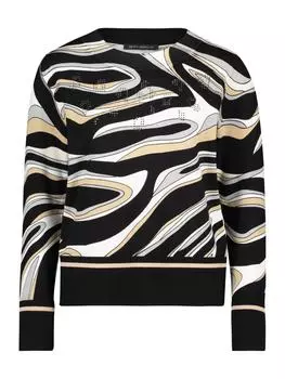Пуловер Betty Barclay Feinstrickpullover langarm, цвет Schwarz/Grau
