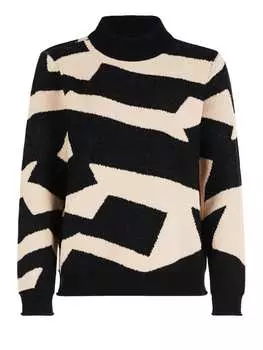 Пуловер Betty Barclay Strickpullover mit Jacquard, цвет Black-Beige