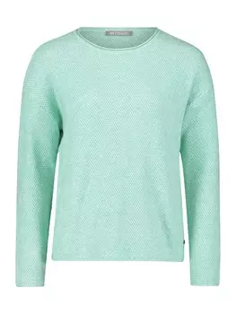 Пуловер BETTY & CO Strickpullover mit Rundhalsausschnitt, цвет Green Melange