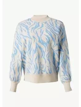 Пуловер comma CI Strickpullover langarm, синий