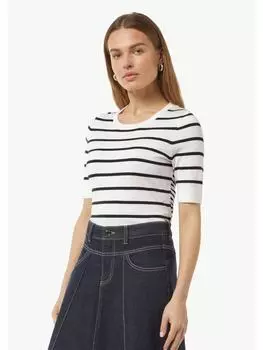 Пуловер comma Strickpullover 3/4 Arm, белый
