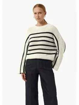 Пуловер comma Strickpullover langarm, белый