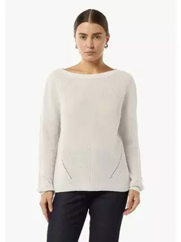 Пуловер comma Strickpullover langarm, серебряный