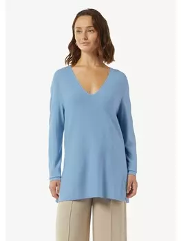 Пуловер comma Strickpullover langarm, синий