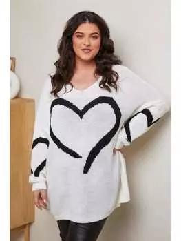 Пуловер Curvy Lady, белый