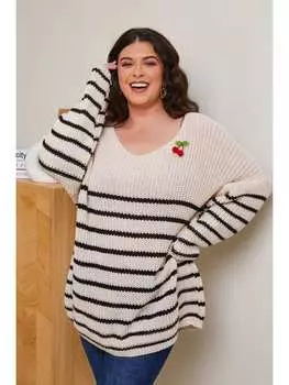 Пуловер Curvy Lady, бежевый