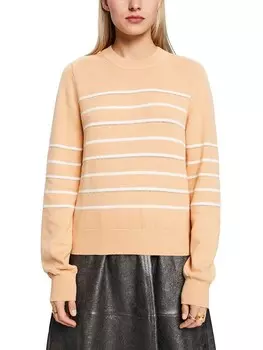 Пуловер ESPRIT Pullover, цвет Apricot/Wei