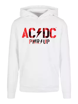 Пуловер F4NT4STIC Basic ACDC Rock Band PWRUP Photo Logo, белый