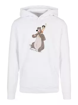Пуловер F4NT4STIC Basic Disney Dschungelbuch Mogli und Baloo, белый