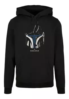 Пуловер F4NT4STIC Basic Hoodie Star Wars The Mandalorian Helmet Silhouette, черный