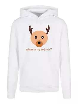 Пуловер F4NT4STIC Basic Red Nose Weihnachten, белый
