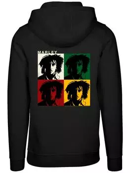 Пуловер F4NT4STIC Hoodie Bob Marley Colour Blocks Two Sleeves Reggae Music, черный