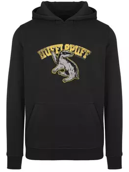 Пуловер F4NT4STIC Hoodie Harry Potter Hufflepuff Sport Emblem, черный