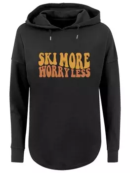 Пуловер F4NT4STIC Oversized Hoodie Ski More Worry Less, черный