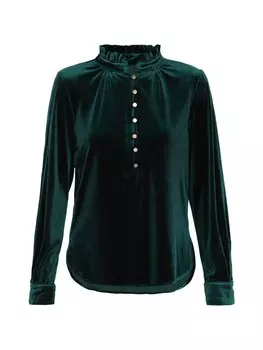 Пуловер faina Blouse, цвет Black Green