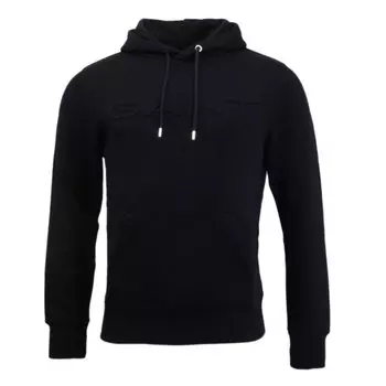 Пуловер Gant EMBOSSED SWEAT HOODIE, черный