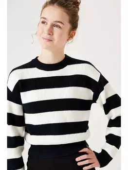 Пуловер Garcia Pullover, черный/белый