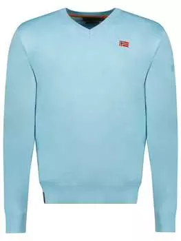 Пуловер Geographical Norway, светло-синий