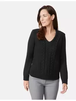 Пуловер Gerry Weber Langarm Rundhals, черный