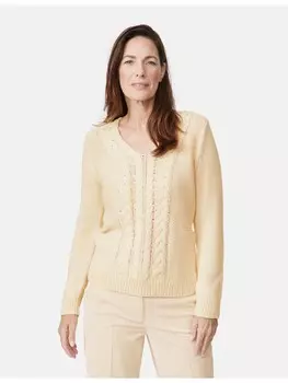 Пуловер Gerry Weber Langarm Rundhals, кремовый