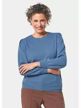 Пуловер GOLDNER Strickpullover, цвет jeansblau