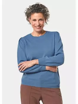Пуловер GOLDNER Strickpullover, цвет jeansblau