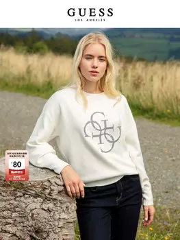 Пуловер Guess с объемной вышивкой, белый