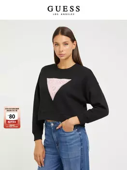 Пуловер Guess с вышитым логотипом, черный