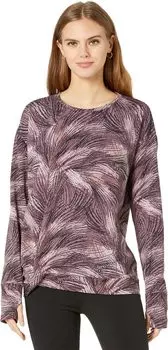 Пуловер H Halston Long Sleeve Draped Front Pullover, цвет Plume Sea Fog