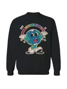Пуловер хлопковый Pop Creature Alive с рисунком, черный
