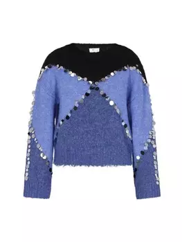 Пуловер IZIA Pullover, цвет Blau Mehrfarbig