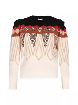 Пуловер IZIA Pullover, цвет Rot Mehrfarbig