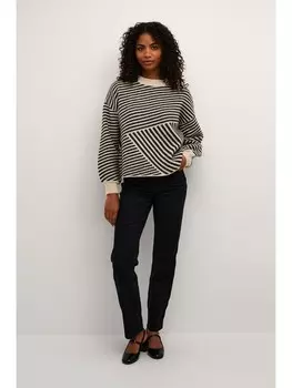 Пуловер Kaffe Pullover, цвет Schwarz/Beige