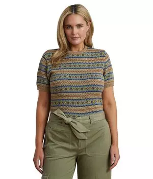Пуловер Lauren Ralph Lauren Plus Size Eyelah Short, разноцветный