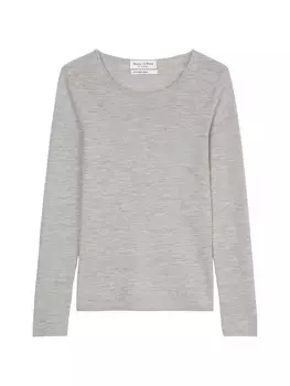 Пуловер Marc O'Polo Langarm-Strickpullover slim, цвет mid stone melange
