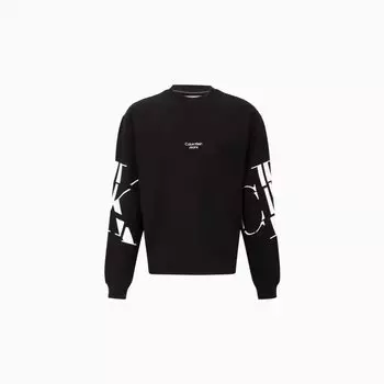 Пуловер мужской Calvin Klein Jeans с буквенным принтом, черный