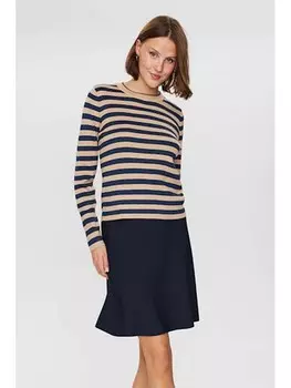 Пуловер NMPH Pullover, цвет Beige/Schwarz