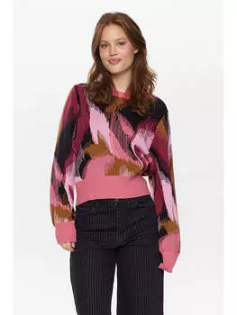 Пуловер NMPH Pullover Leavy, цвет Aubergine