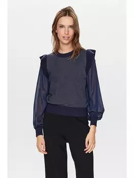 Пуловер NMPH Pullover Magnolia, темно-синий