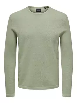 Пуловер ONLY Dnner Langarm Strick Rundhals Basic Sweater ONSPANTER, мятный