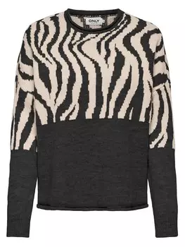 Пуловер ONLY Pullover Jade, цвет Anthrazit/Beige