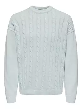 Пуловер ONLY & SONS Pullover, светло-синий