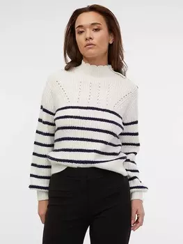 Пуловер orsay Pullover, цвет Wei/Schwarz