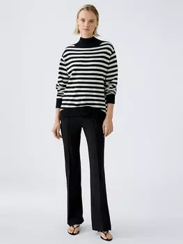 Пуловер Oui Pullover, цвет Schwarz/Creme